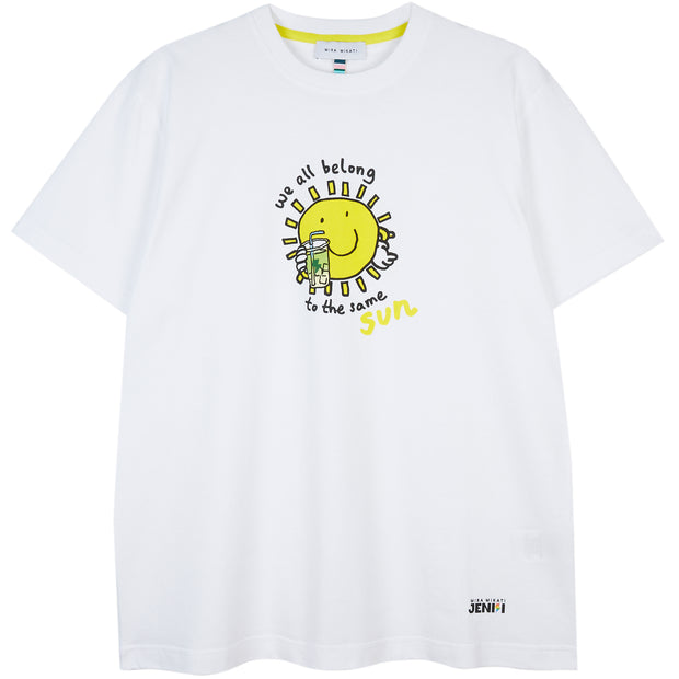 JENKI x Mira Mikati - 100% Cotton ‘We All Belong to the Same Sun’ T-shirt